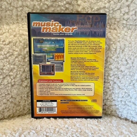 PS2 MAGIX Music Maker Rocks Your Console - Playstation 2 Video Game - Picture 2 of 3
